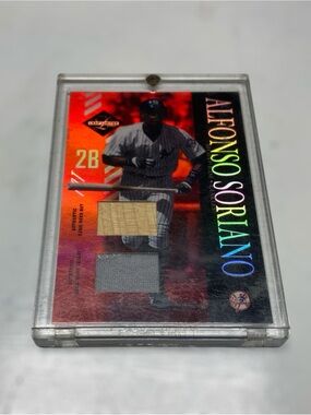 2003 Leaf Limited TNT 15/25 Alfonso Soriano #23 Holographic Game Used Bat/Jersey